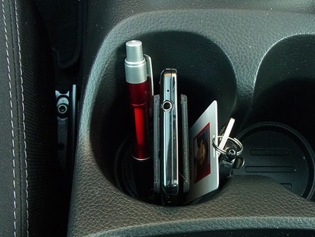 Car Cup Holder Divider with Smart Phone Slot