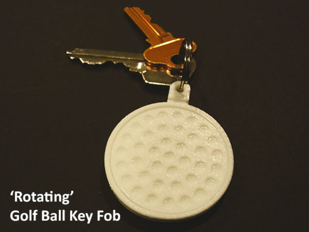 'Rotating' Golf Ball Key Fob