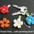 Flower Fobs... Flower Key Fobs That Spin! image