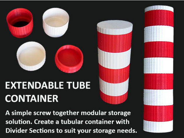 Extendable Modular Tube Container