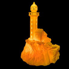 Picture of print of Lighthouse on a rock, low-poly functional edition. This print has been uploaded by Philippe Barreaud