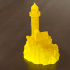 Lighthouse on a rock, low-poly functional edition. print image