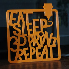 Picture of print of eat sleep 3dPrint repaeat