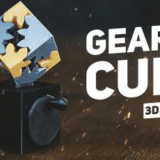 Picture of print of Geared Cube, Hand Crank Edition This print has been uploaded by Alexey Yakushechkin