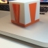 The "Impossible Dovetail" in cube and tall form, 3D printed in PLA image
