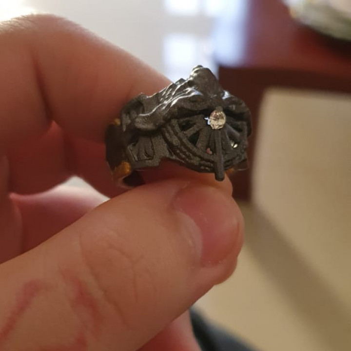 boter Woord Middeleeuws 3D Print of ring of the lucii by paoloolimpio