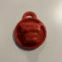 bulldog head  keychain print image