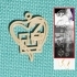Personalised Greek Pattern Heart Earring image
