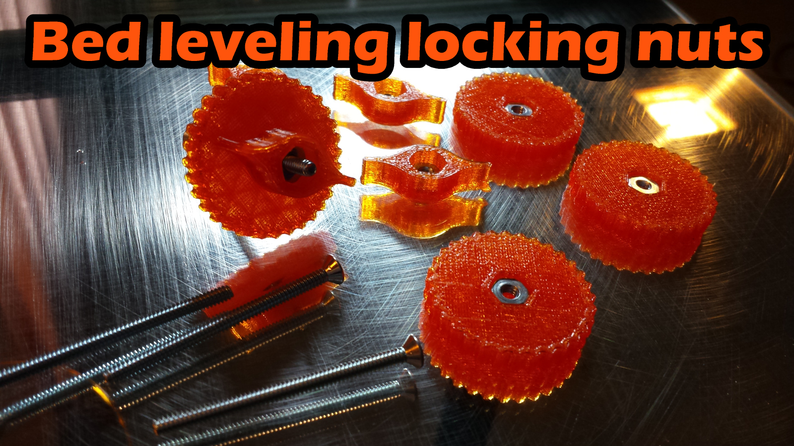 Bed leveling locking nuts