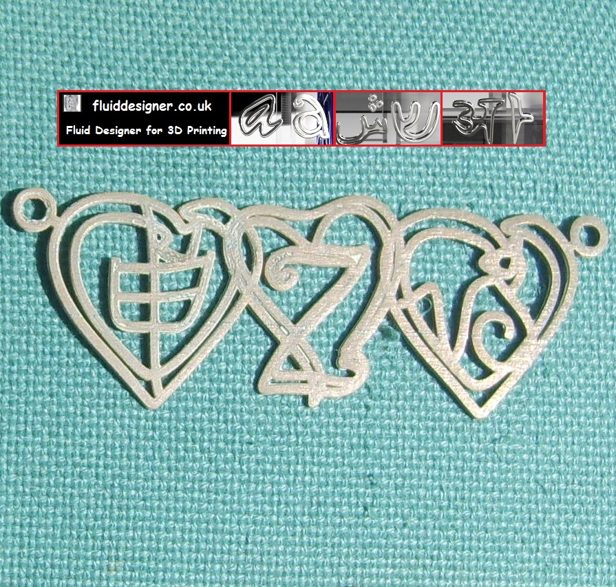 Personalised Harrington Font Heart Necklace