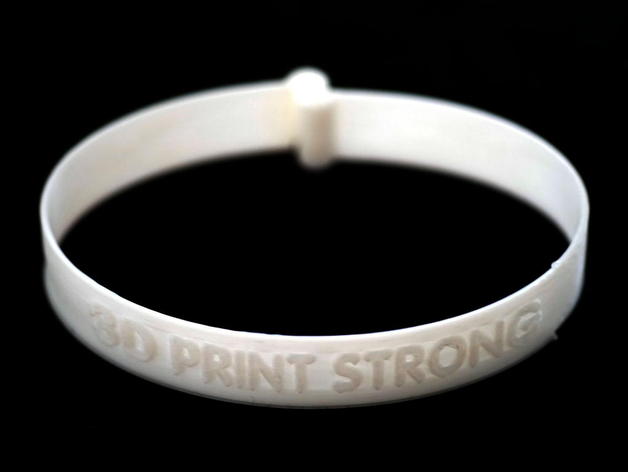3D PRINT STRONG locking bracelet