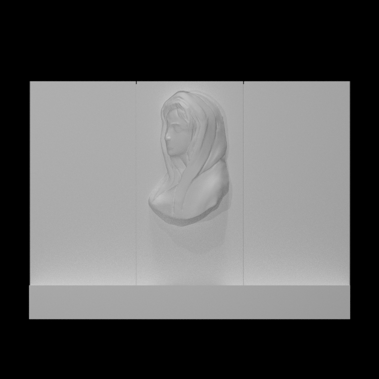 Relief of a veiled woman