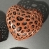 Heart with slot on one side - Voronoi Style image