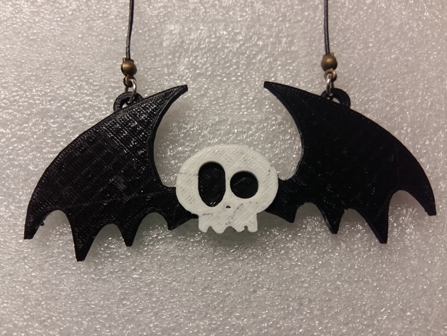 Bat Skull Pendant two colors