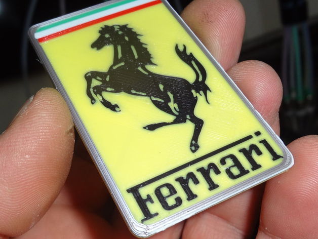 6 colors Ferrari Logo - Flat Version