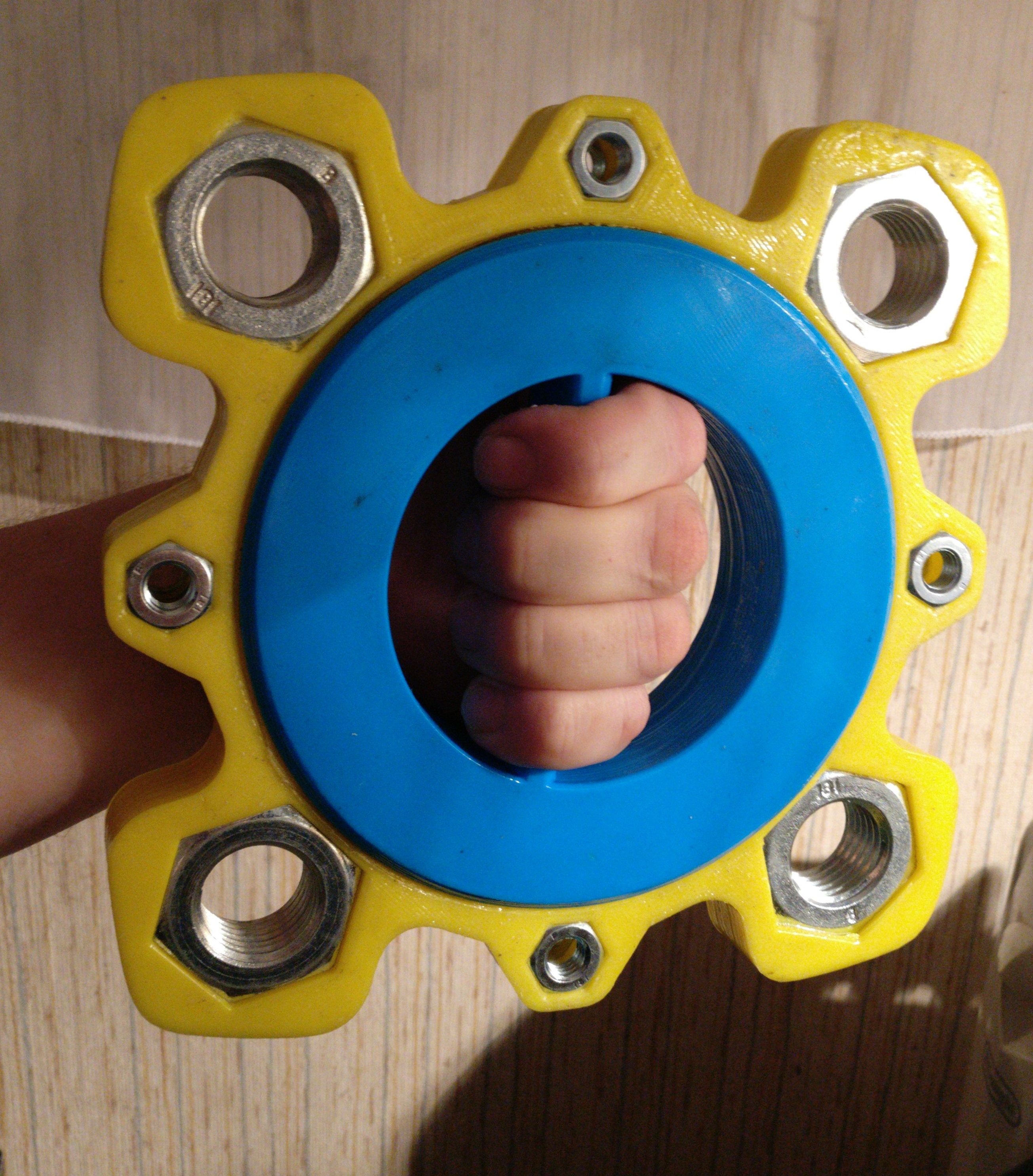 Giant fidget spinner, 6020 bearing and M27 + M10 nuts