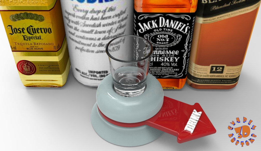 The Shot Glass Drinking Game Spinner