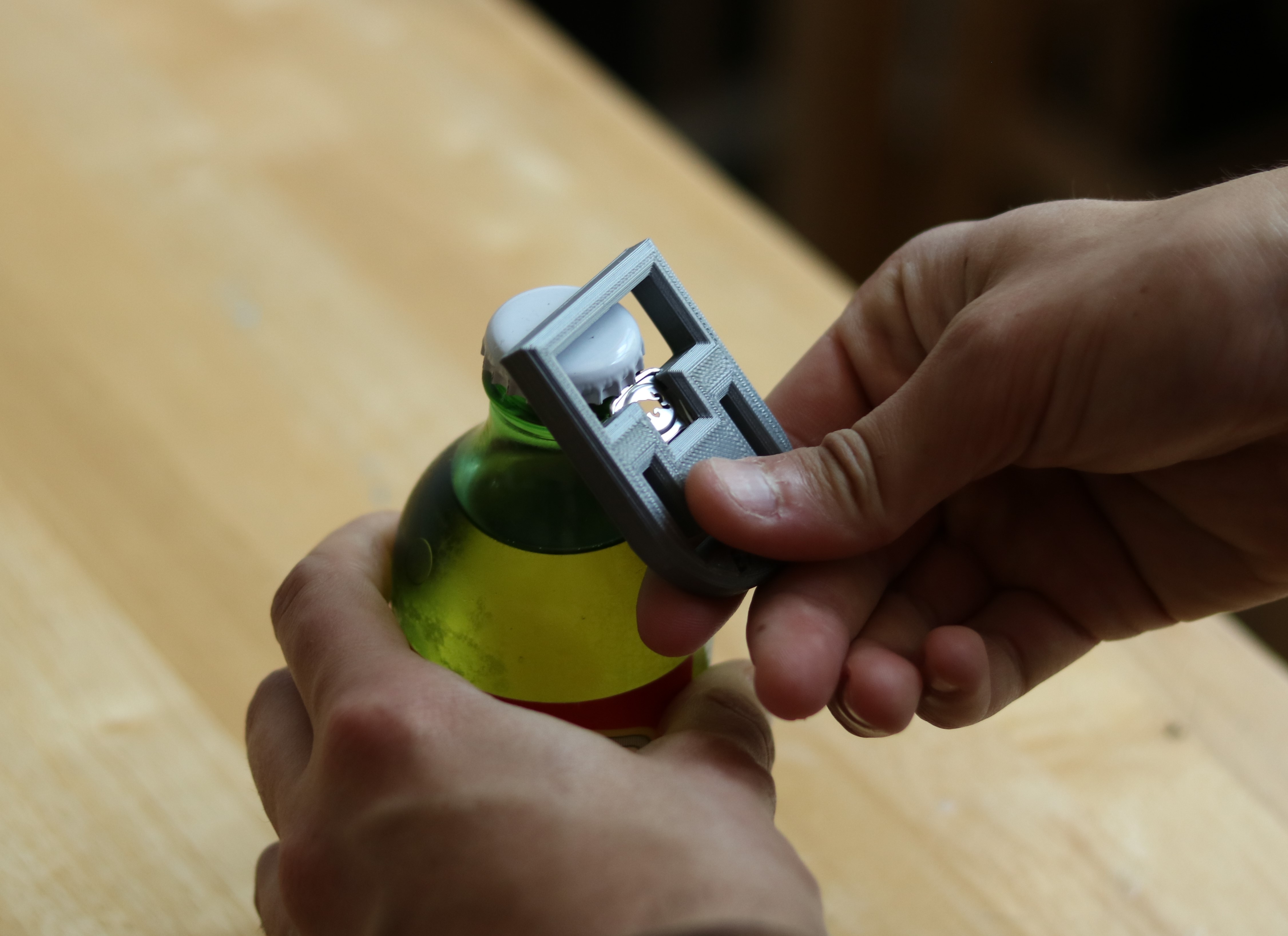 bottle opener with Red Bull can tabs