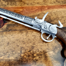 Picture of print of Pirate Engraved Flintlock Pistol