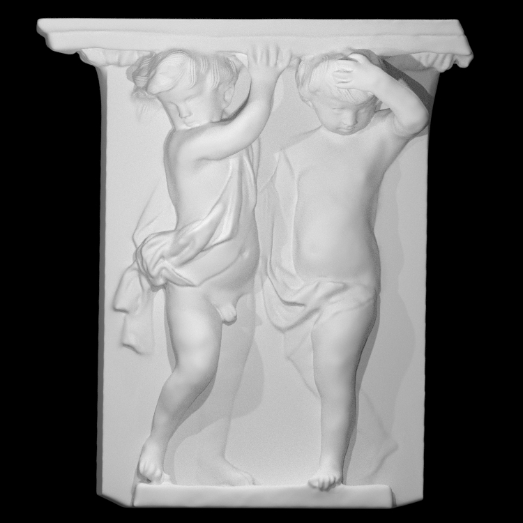 Two Putti Supporting and Architrave
