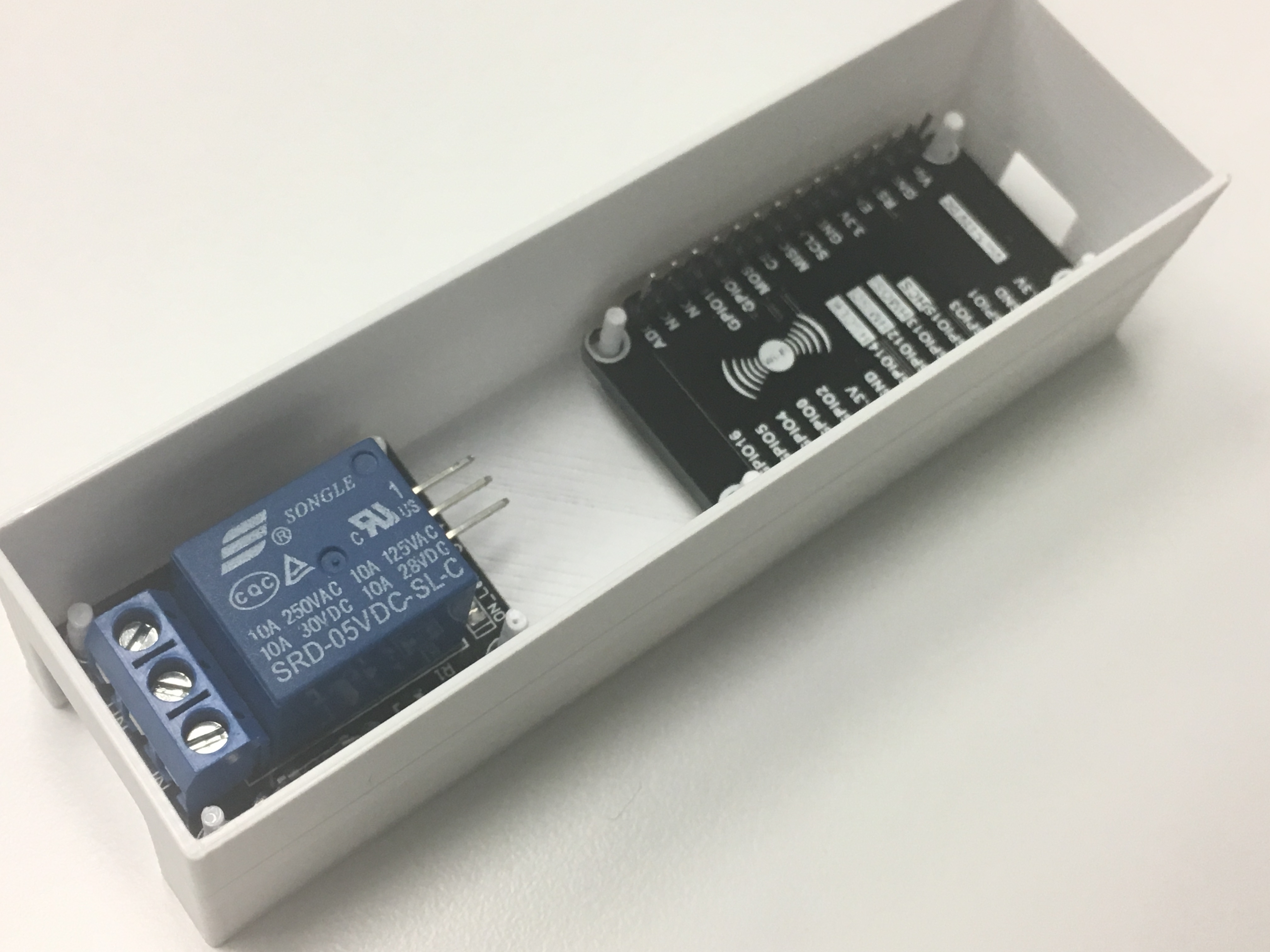 NodeMcu and 5v Single Channel Relay Enclosure