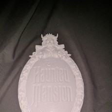 Picture of print of Disney World Magic Kingdom The Haunted Mansion.