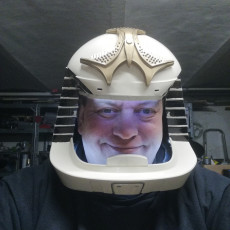 Picture of print of Battlestar Galactica Colonial Viper Pilot Helmet