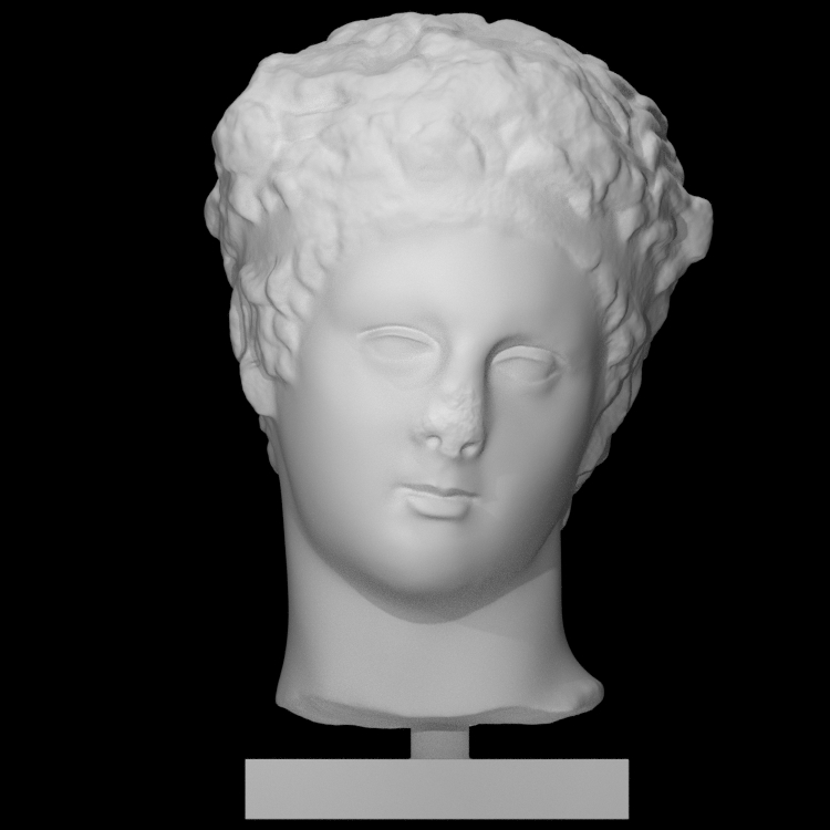 A Roman marble head of a satyr