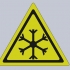 Freezing temperatures warning sign image