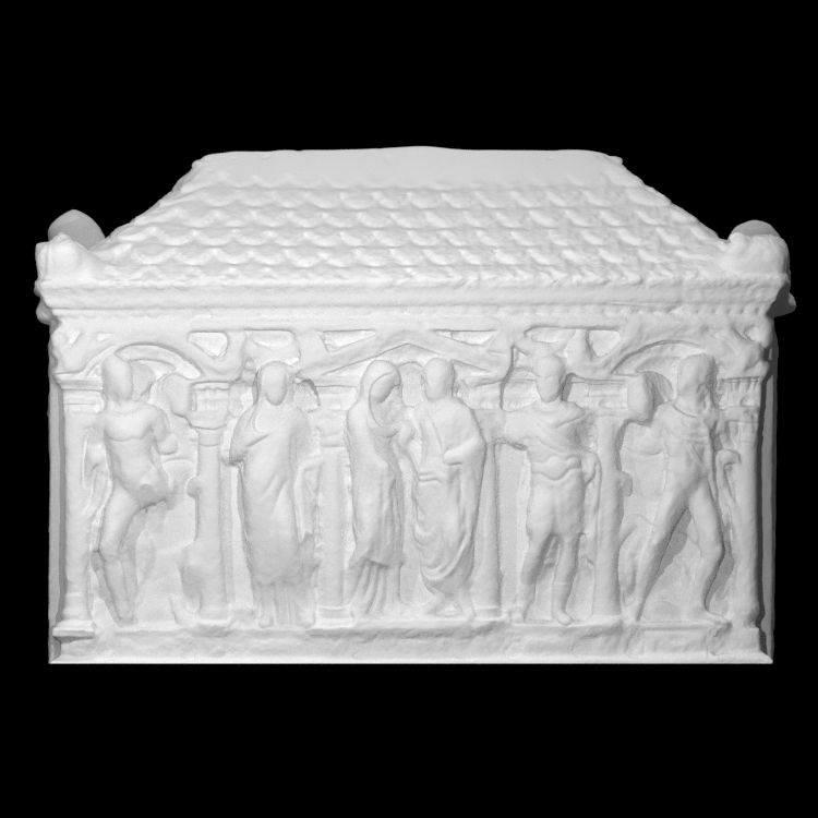 Nuptial sarcophagus with Castor and Pollux