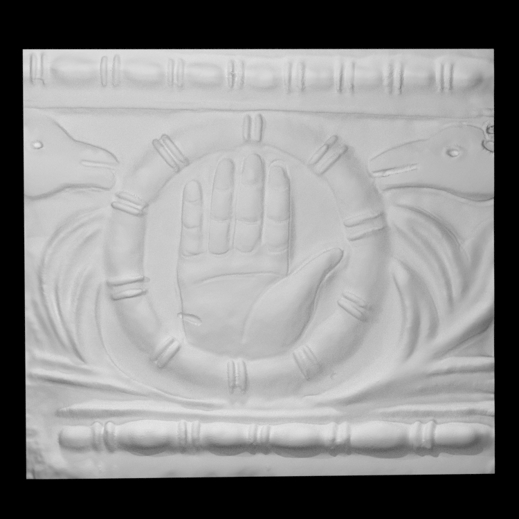 Relief sculpture figuring the hand of God