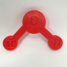 Picture of print of Water Molecule Coaster This print has been uploaded by Loic R