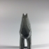 Digitized Swedish hand-carved wooden moose sculpture image