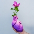 Low poly heart vase image