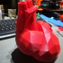 Low poly heart vase print image
