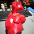 Low poly heart vase print image