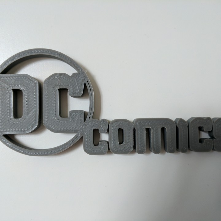 DC Comics logo 3D printed display wall round