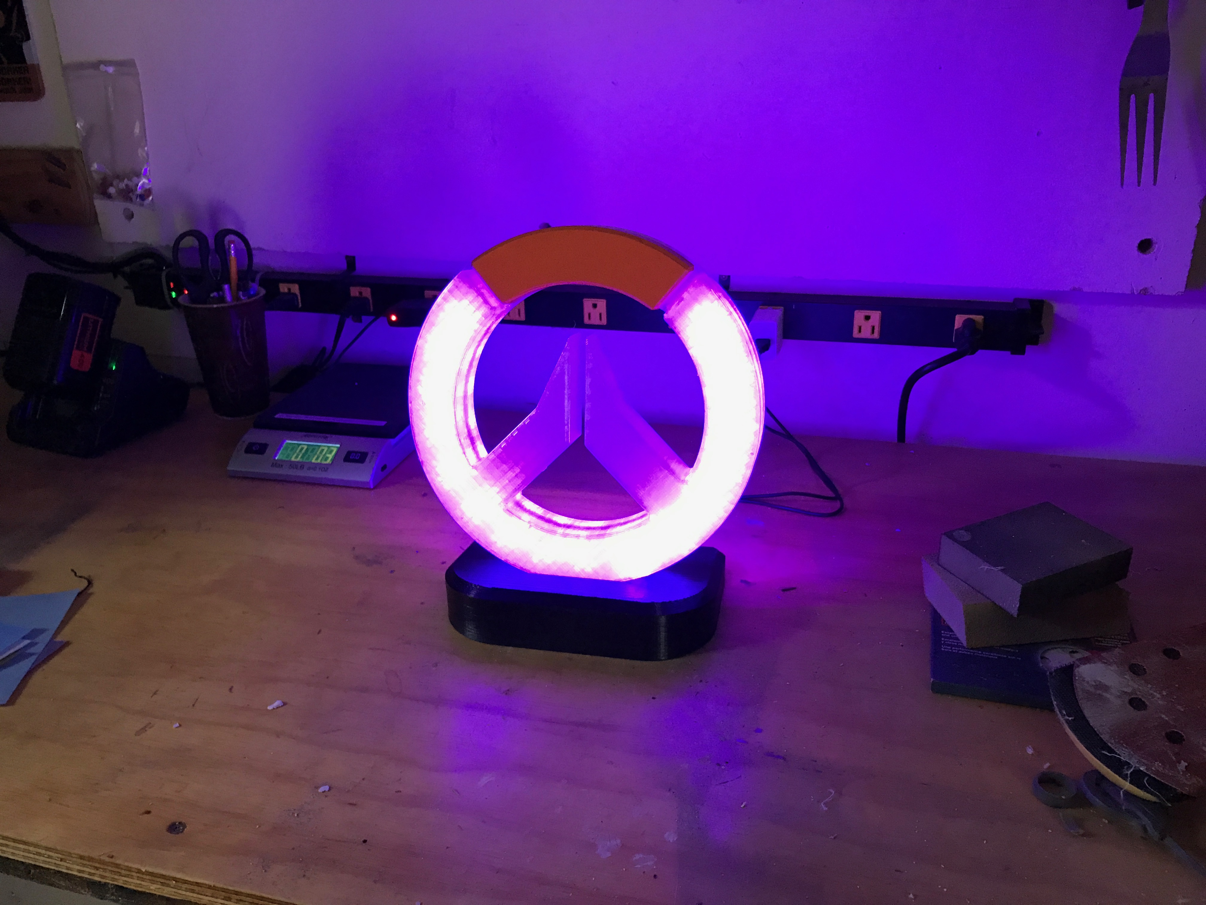LED Overwatch Logo Light