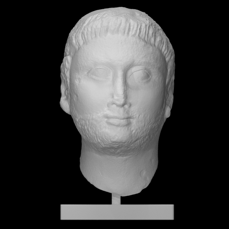 Egyptian limestone male head