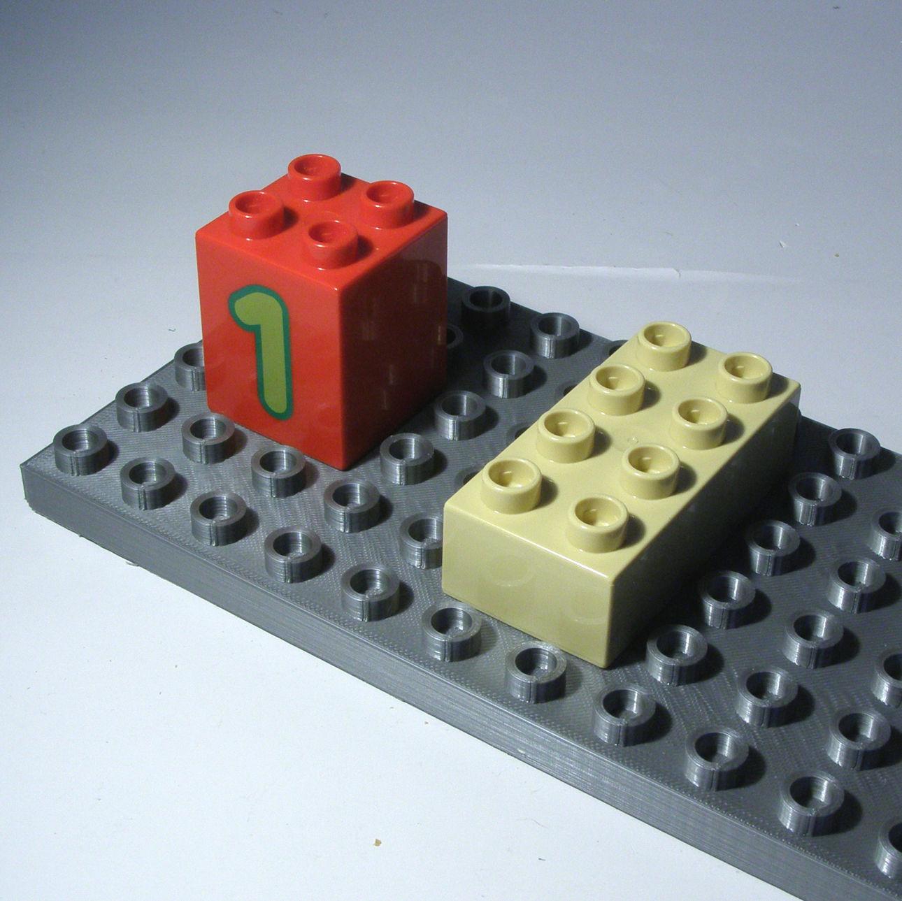 LEGO DUPLO compatible base 6 x 12 - 1/2 height