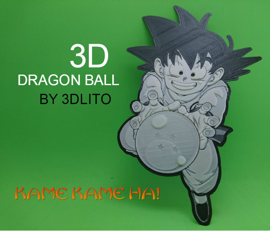 Dibujo 3D Son Goku(BOLA DE DRAGÓN)