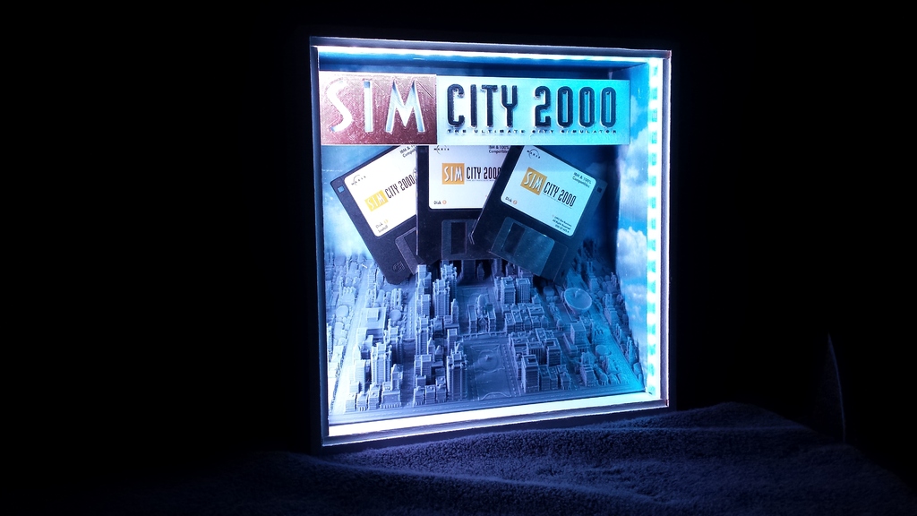 Forced Perspective Simcity 2000 Shadow Box