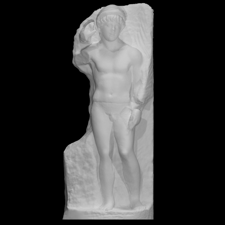 Unfinished funerary statue of a victorious ephebe