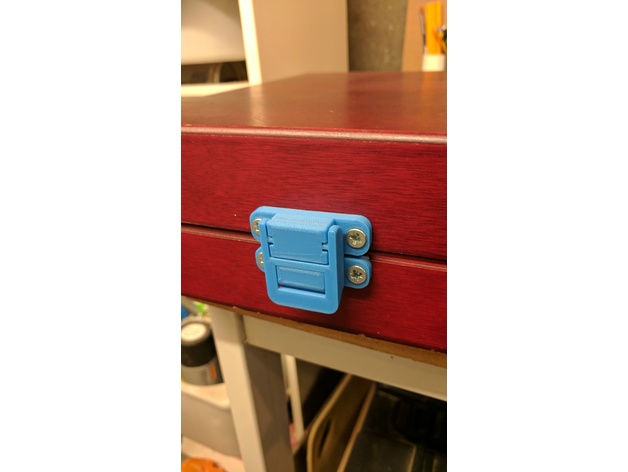 Box Lid Latch with Hole Template