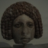 Female portrait head in the form of a mask image