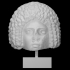 Female portrait head in the form of a mask image