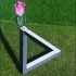 Optical Illusion Vase. Triangle Twist. Impossible. Penrose Triangle. image