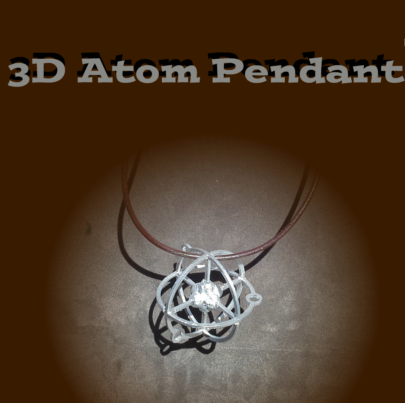 Atom Jewellery. Science geek gift. Pendant necklace