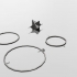 Triple spin star pendant. Fidget spinner jewellery. image