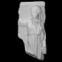 A roman marble sarcophagus fragment image